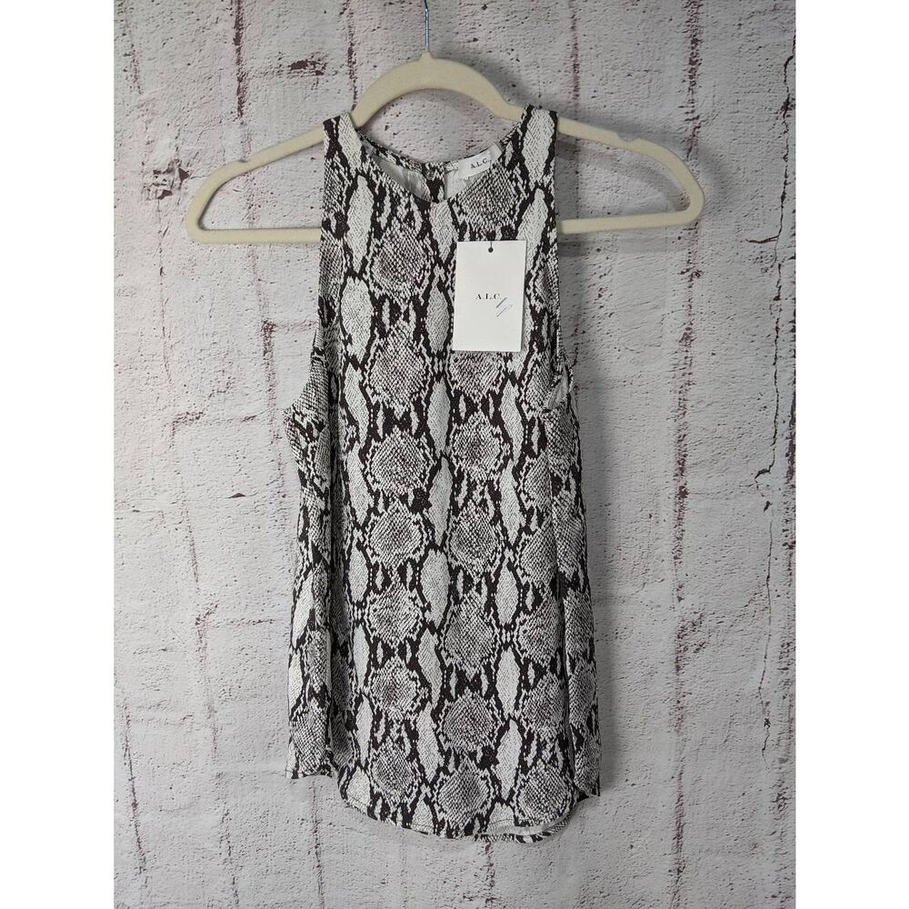 A.L.C. Snake Print Sleeveless Top‎ Sz 0 XS New NWT